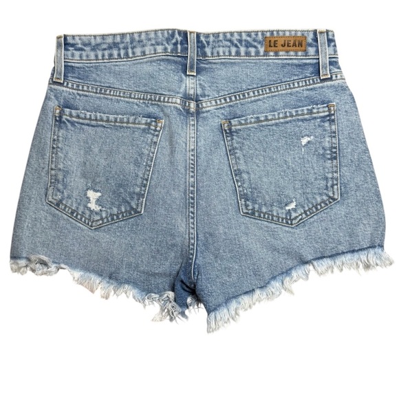 Le Jean by Charlie Gay Distressed Denim Shorts Size 28 Medium Wash - Picture 4 of 5